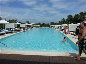 The Grand Luxxe pool area on the Riviera Maya resort