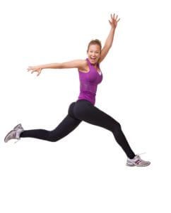 woman running fast