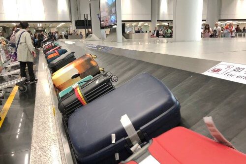 luggage on carousel