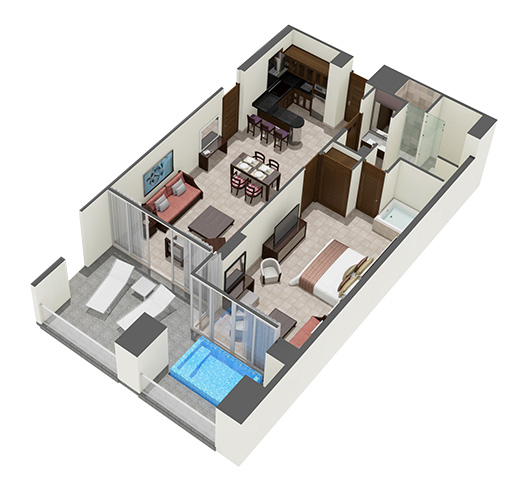 Vidanta Grand Mayan 1 Bedroom Accommodations