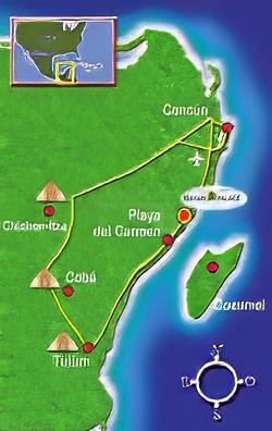Riviera Maya Map